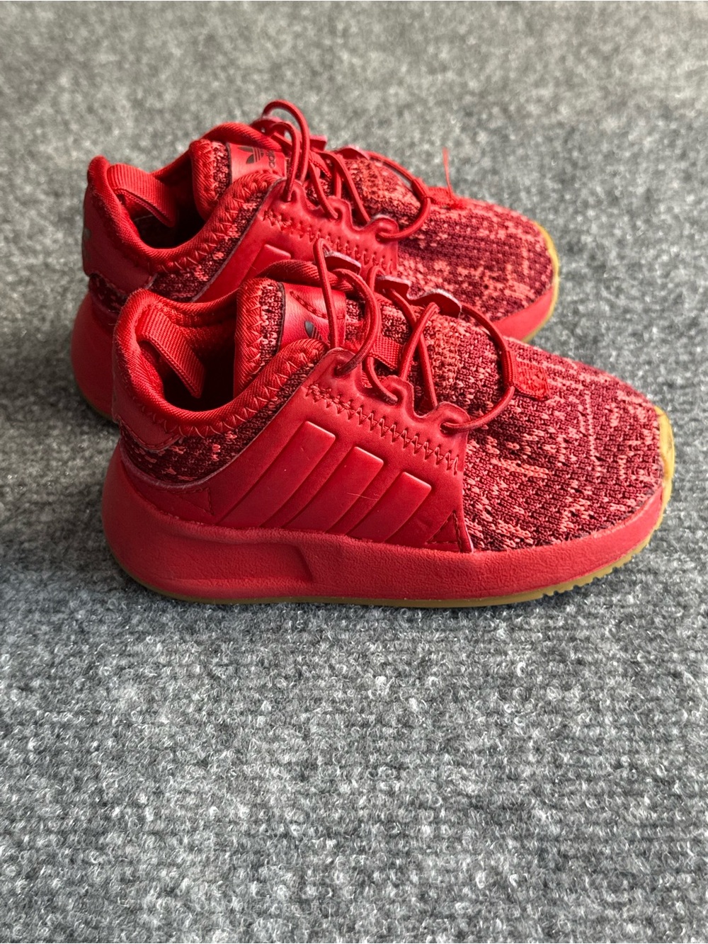 Adidas Kids Baby Size 5 Red Athletic Sneakers - Comfortable Everyday Shoe